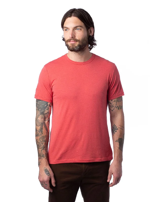 Alternative Mens Modal Tri-Blend T-Shirt | Faded Red Front Pockets Side Pockets Patch Pockets