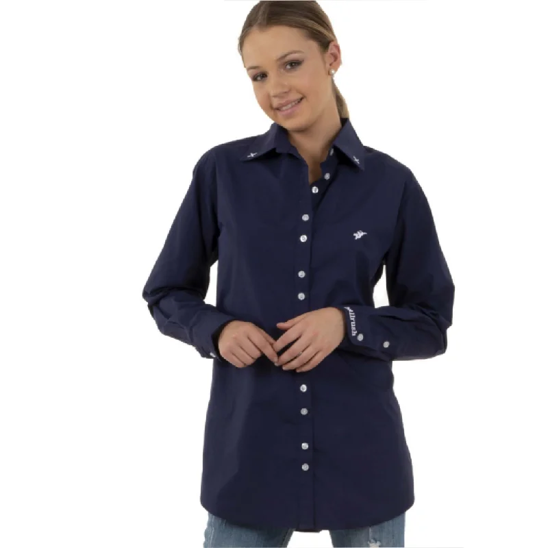 BullRush Womens XAR Series Shirt- NAVY Graphic Embroidered Appliqued