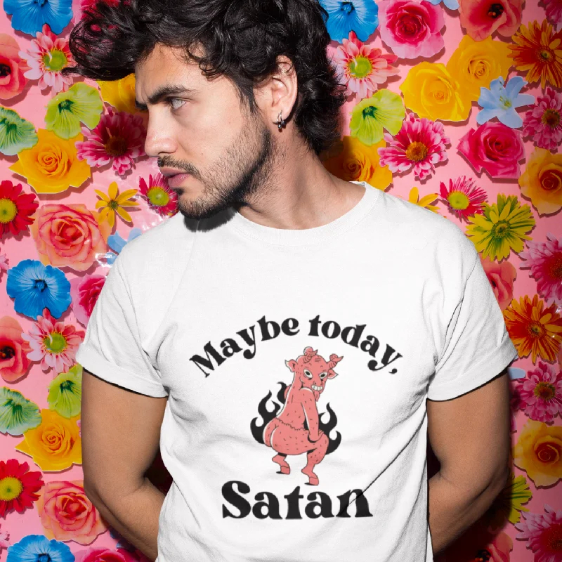 Twerking Satan Shirt - Maybe Today, Satan Faux Fur Fabric Real Fur Fabric Shearling Fabric