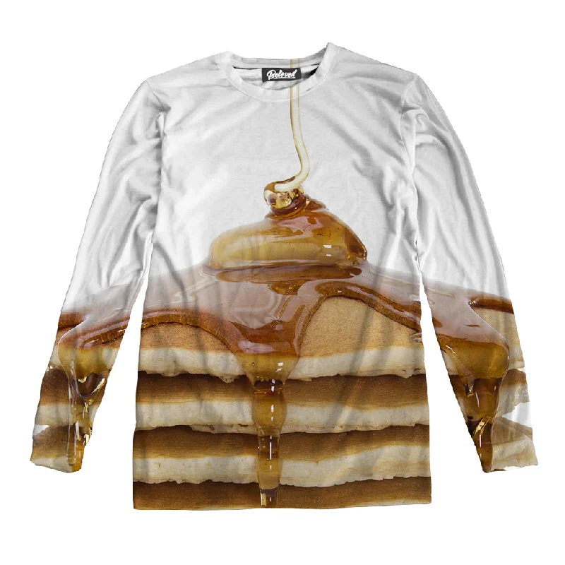 Pancake Stack Unisex Long Sleeve Tee Modern Contemporary Chic