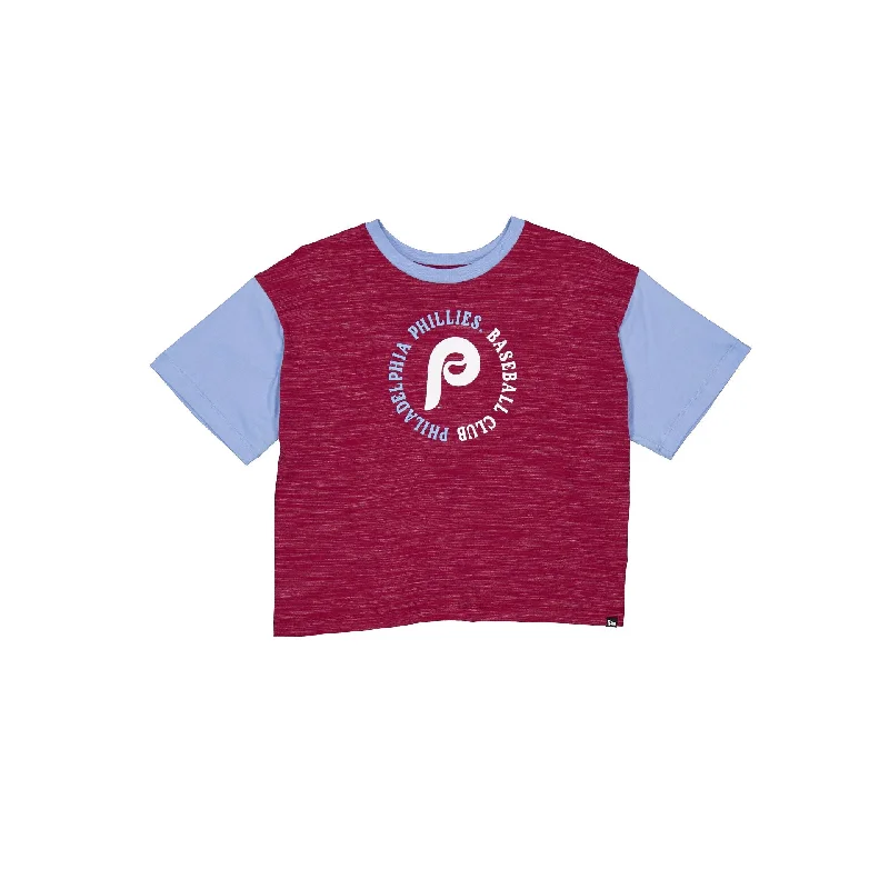 Philadelphia Phillies Active Women's T-Shirt Solid Color Striped Floral