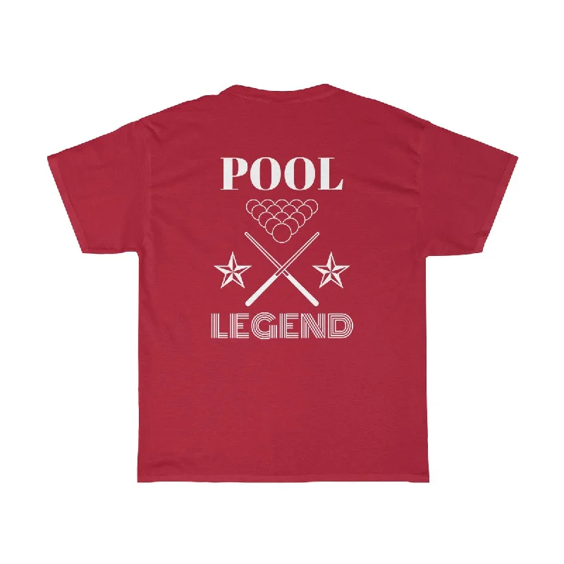 "Pool Legend" Heavy Cotton Tee Beaded Sequined Faux Fur