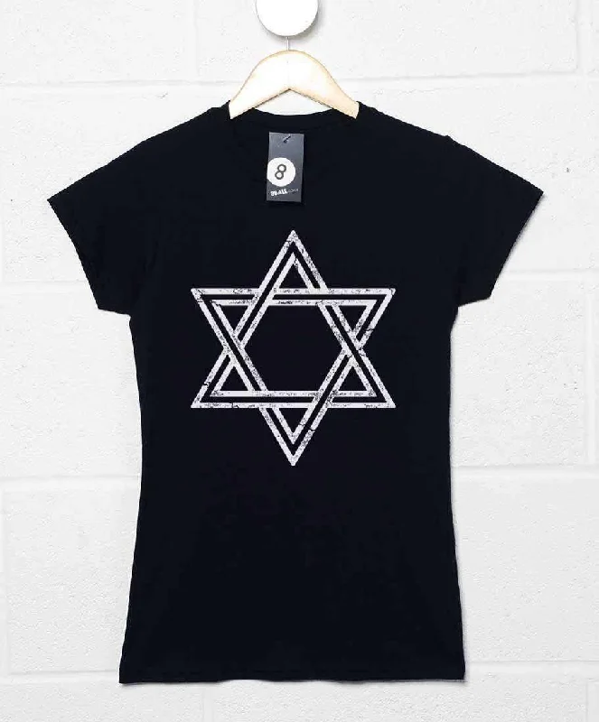 Star Of David Womens T-Shirt As Worn By Siouxsie Sioux Lace Blend Ribbed Blend Corduroy Blend