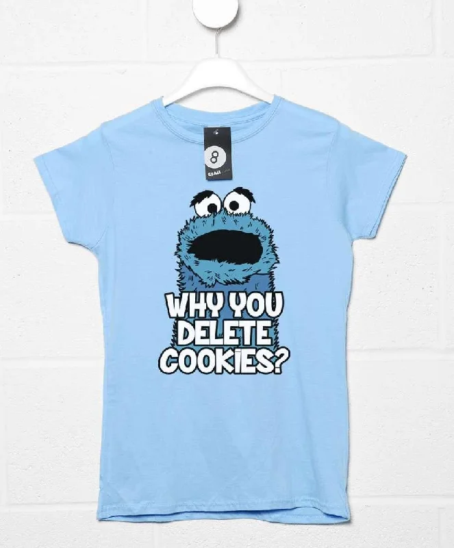 Why You Delete Cookies T-Shirt for Women Collared T-Shirt Boat Neck A-Line