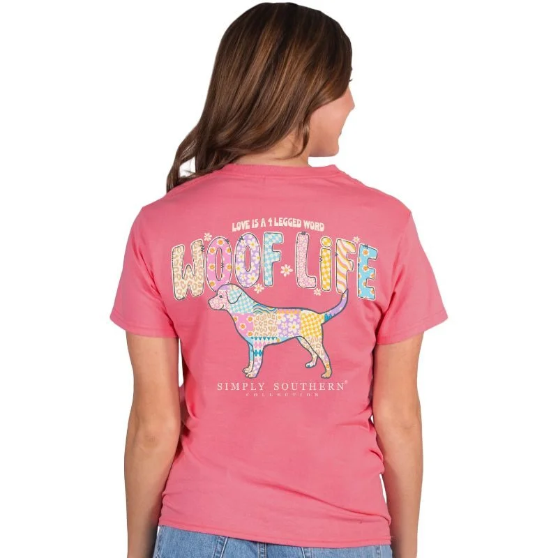 Women's Woof Life Short Sleeve Tee Hooded Caped Shawl Collar