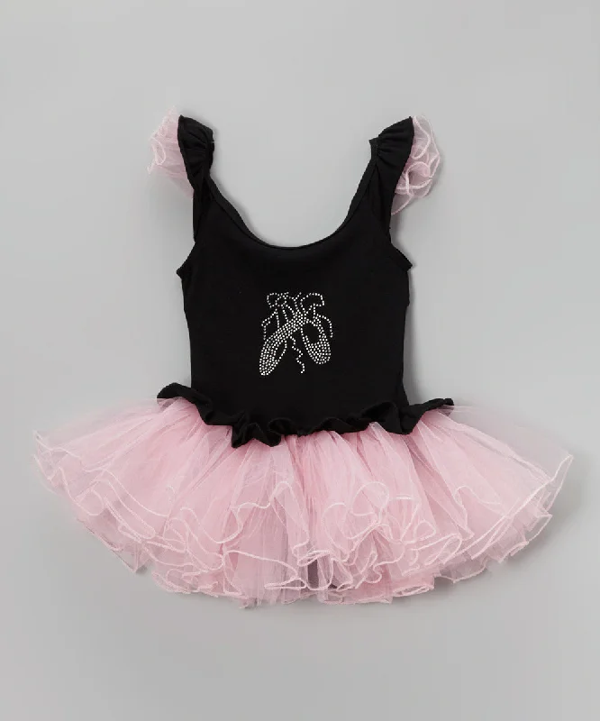 Black Ballet Shoes Ballet Dress Attached Pink Tutu Tunics Running lightweight