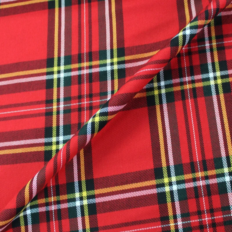 Dressmaking Tartan - Natty Check - Red Tunics Gym athletic