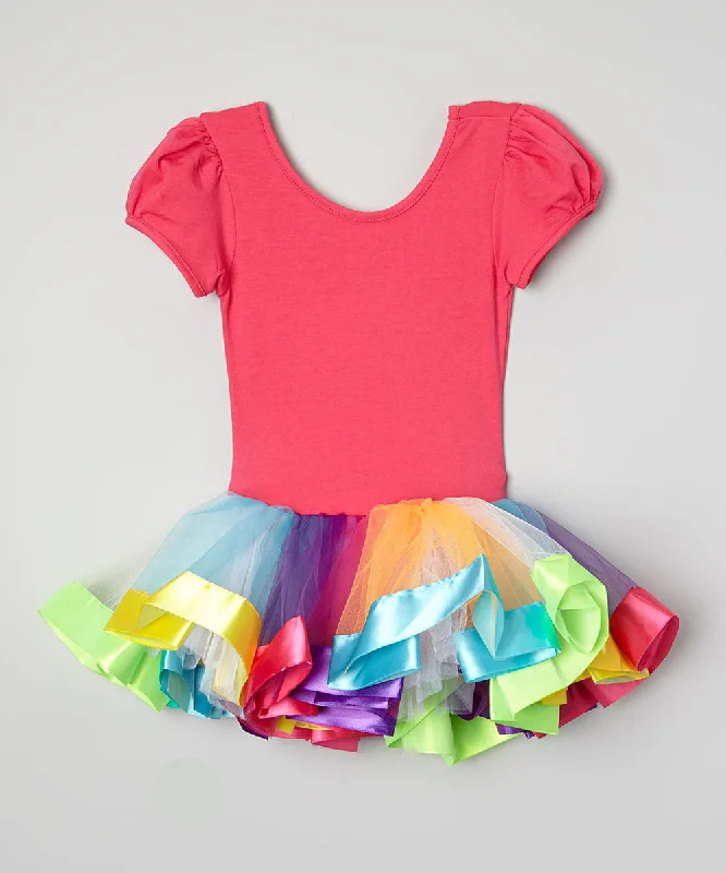 Hot Pink & Rainbow Ballet Dress Tunics Recommended stylist