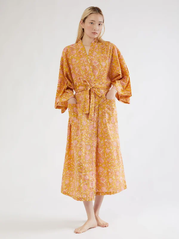 Indian cotton dressing gown Shift Classic Vintage